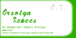 orsolya kepecs business card